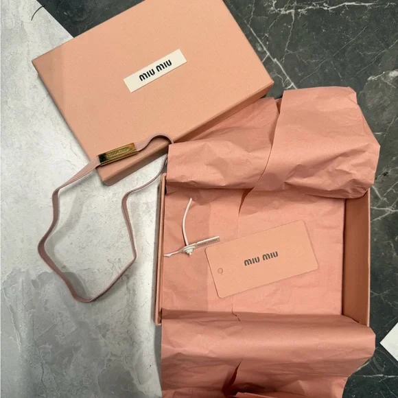 Miu Miu Pink Box with Gold Accent - Picture 3 of 6